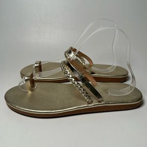 Ancient Greek Gold Top Strap Comfort Sandals